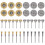36 Pcs/set Brass Coated Wire Brushes for Drill Paint Stripper 1