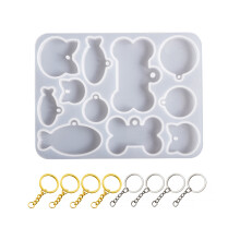 Fish Dog Bone Anti-lost Nameplate Pendant Silicone Mold with