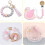95 Pcs Candy Color Loose Beads Silicone Round Octagonal Space 7