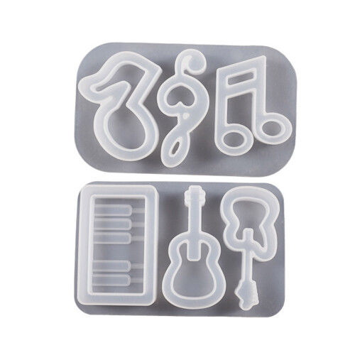 Instrument Note Quicksand Mold Handmade Pendant Silicone-set
