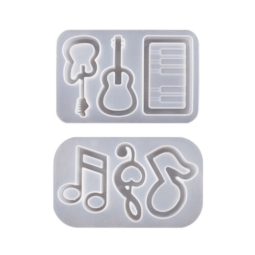 3D Instrument Note Quicksand Silicone Mold-musical instrument 1