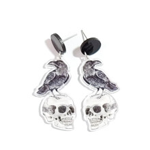 Acrylic Dangle Earrings Scary Halloween Drop Earrings for-4
