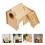 2Ud Casa De Hámster De Madera Resistente Y Color Khaki Para Mascotas 11