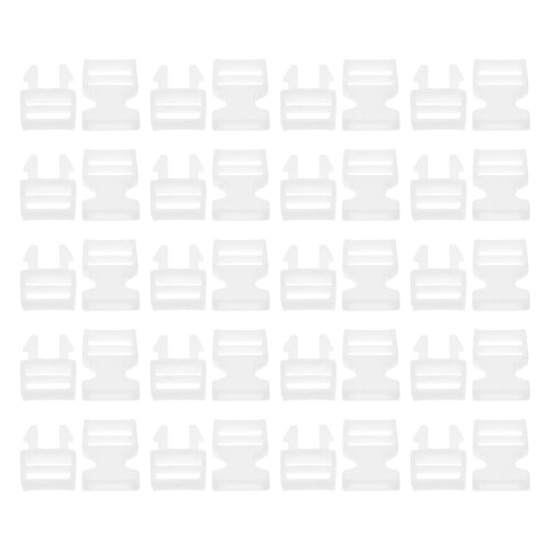 40Ud Mini Hebillas Blancas Para Ajustables De Muñecas Y Bolsas