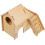 2Ud Casa De Hámster De Madera Resistente Y Color Khaki Para Mascotas 3