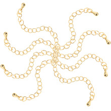 16Ud Cadenas Doradas Para Extensión De Collares Y Pulseras DIY