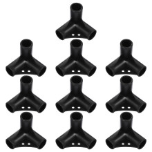 30Ud Conectores En 3 Y 4 Vías Negro De PP Para Jardinería