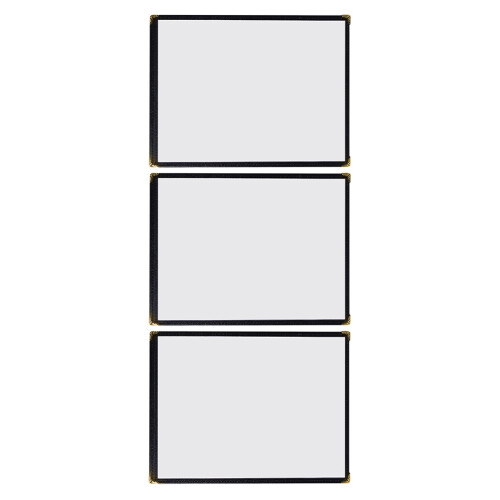 6Ud Portamenús Negro PVC Doble Protector Recetas Bar 1