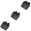 3Ud Pasacables Doble ABS Negro Para Accesorio Rv 7