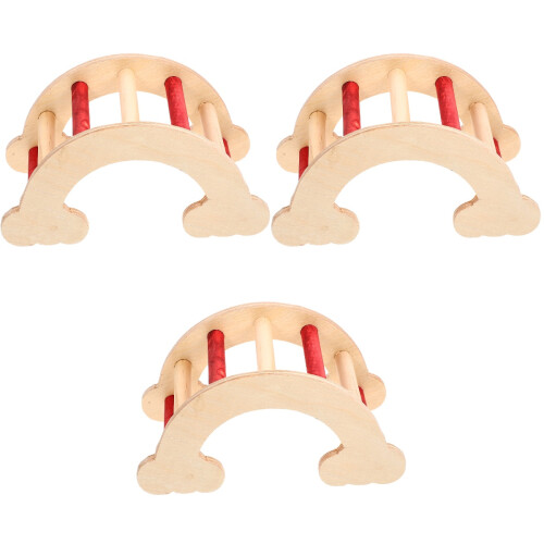 3Ud Decorativa De Madera Para Jaula De Hámster Multicolor 2