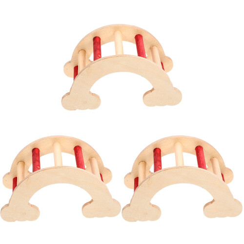 3Ud Decorativa De Madera Para Jaula De Hámster Multicolor 1