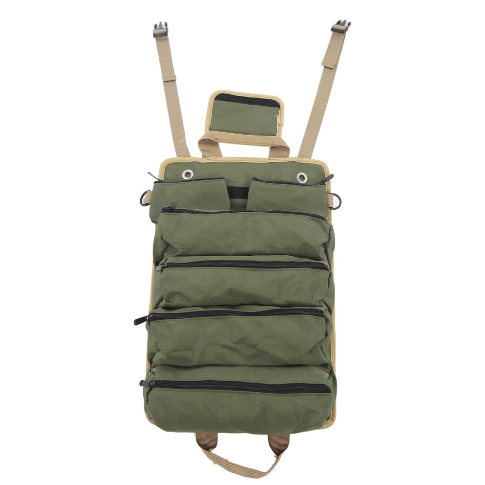 Roll-Up Tool Organizer Wrench Roll Canvas Tool Bag Zipper Tool Pockets Hanging Tool Zipper Carrier Tote Multi-Purpose Tool Bag Rip-Resistant Oxford Fa 9088527443877