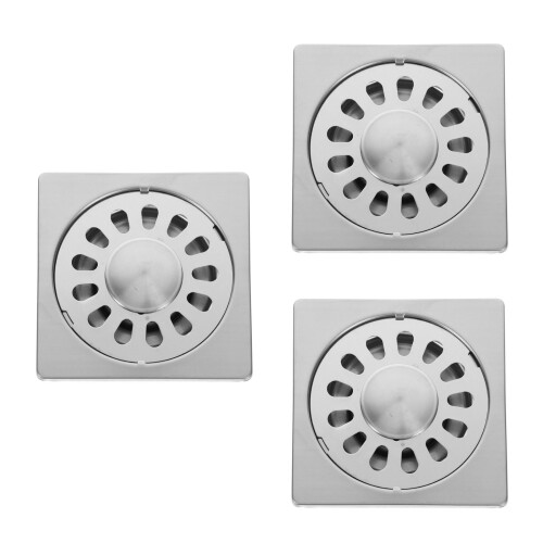 3Ud Tapón Drenaje Acero Resistente Plata Uso Cocina 2