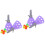 2Jgo Y Catch Ball Para Niños Material ABS Morado 6