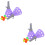 2Jgo Y Catch Ball Para Niños Material ABS Morado 8