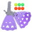 2Jgo Y Catch Ball Para Niños Material ABS Morado 2