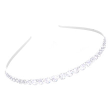 2Pcs Bridal Rhinestone Tiara Silver Wedding Crown Elegant Hair Jewelry