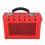 Versatile Lockout Tagout Box for Secure Group Management Red Metal 14