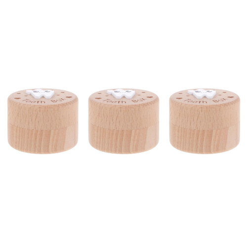3Ud Caja Recuerdo Bebé Madera Para Niños Compacto 2