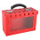 Versatile Lockout Tagout Box for Secure Group Management Red Metal 16