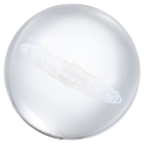 2Ud Bola Cristal Plata Solar 3D Para Regalo