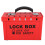 Versatile Lockout Tagout Box for Secure Group Management Red Metal 2