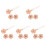 5Ud Collar Collar Y Pendientes Rosa Especial 4
