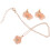 5Ud Collar Collar Y Pendientes Rosa Especial 3