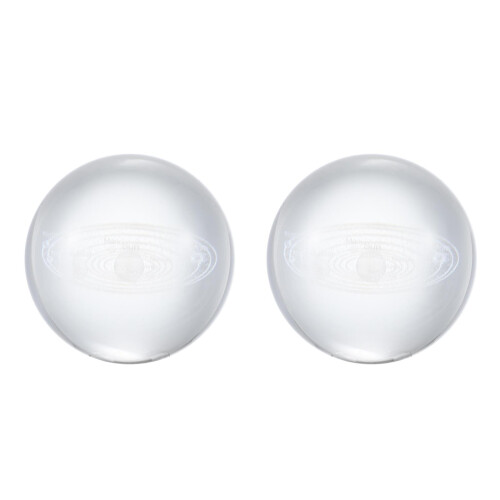 2Ud Bola Cristal Plata Solar 3D Para Regalo 2