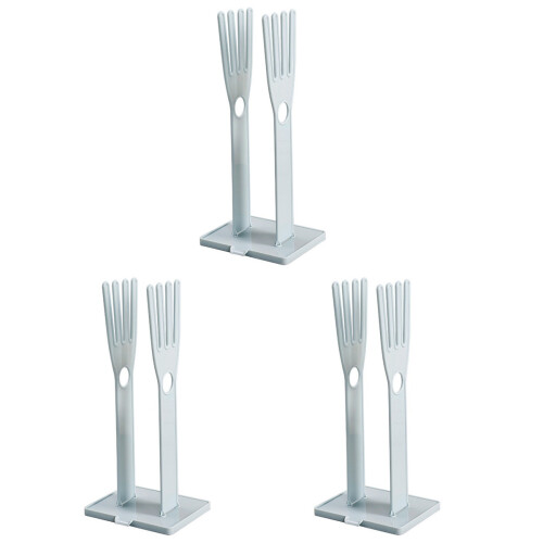 3Ud Rack Para Guantes Azul Doble Soporte Estable Y 1