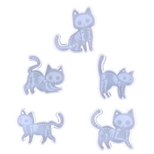 1Pc/5Pcs Resin Casting Silicone Molds Five Syles Kitten-6
