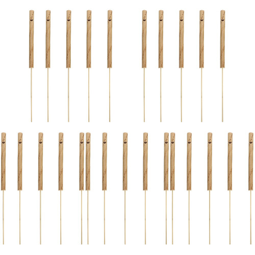 25Ud Bambú Miniatura Sonido Pájaro Juguete Khaki 2
