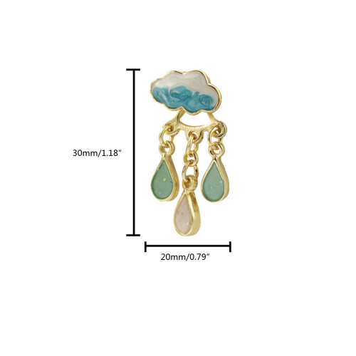 Unique Lightweight Cloud Rain Stud Earrings for-Light blue 1