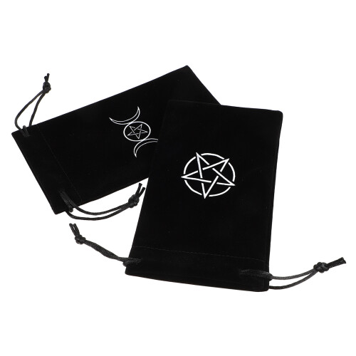 4Ud Bolsas De Tela Para Tarot Con Estampado Pentáculo Y Cordón