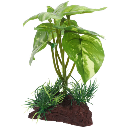 4Pièces Décorations Aquarium Plantes Vertes Résistantes