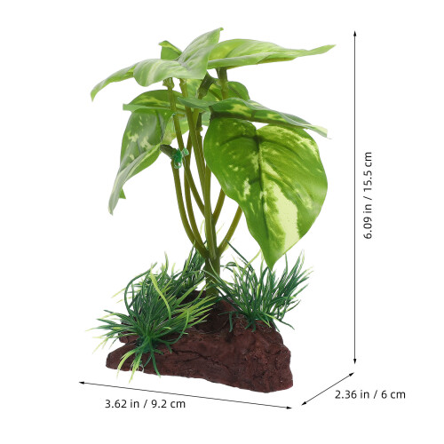 4Pièces Décorations Aquarium Plantes Vertes Résistantes 1