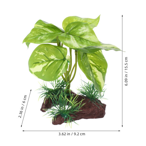 4Pièces Décorations Aquarium Plantes Vertes Résistantes 2