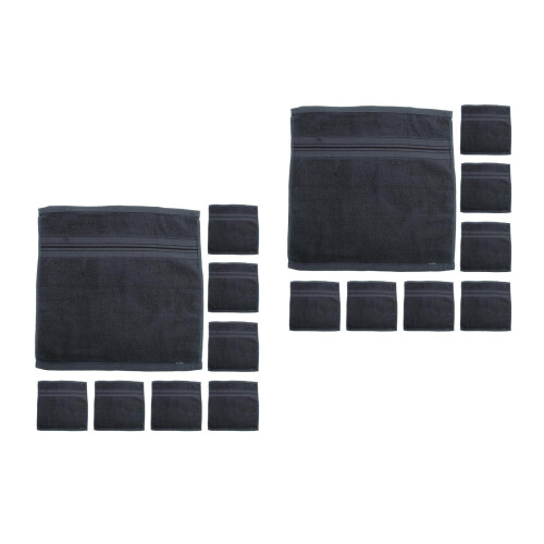 24Pièces Serviettes Coton Résistantes Absorbantes 2