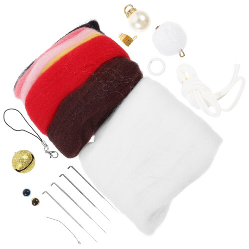 5Ensembles Kit Complet Feutrage Artisanal Laine Assortie DIY