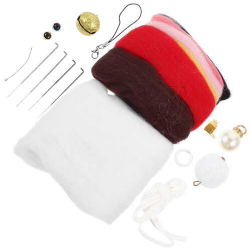 5Ensembles Kit Complet Feutrage Artisanal Laine Assortie DIY 1