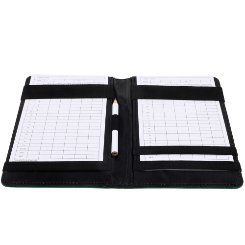4Ensembles Carnet De Score Golf Compact Vert Cuir Résistant Élégant