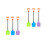 6Pièces Rigide Enfant Couleurs Assorties Pour De 6