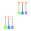 6Pièces Rigide Enfant Couleurs Assorties Pour De 4