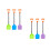 6Pièces Rigide Enfant Couleurs Assorties Pour De 10