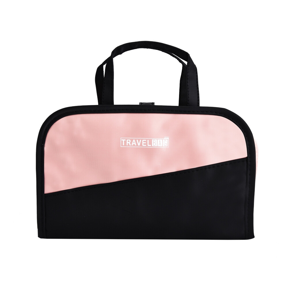Makeup Organizer Bag Waterproof PVC Premium Material Durable Makeup Tote with Non Skid Handle Multi Layered Compartments for Travel and Home Use
