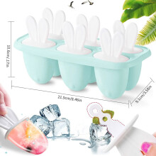Criações Criativas de Picolé, Forma de Picolé Reutilizável com Design Higiênico de Silicone de Fácil Liberação para Sua Cozinha (Azul)