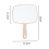 Salon Hand Mirror for Professional Use, No Magnification with Extra Durability, Smooth Grip Modern Rounded Rectangle Shape, Large Viewing Surface for 5