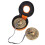 5Pièces Cymbales Percussion Dorées Compactes En Cuivre Pour 1