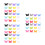 72Pièces Charms Silicone Colorés Pour Identifiants De Verres 7
