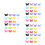 72Pièces Charms Silicone Colorés Pour Identifiants De Verres 8